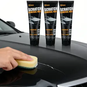 NUAN Car Scratch Repair Paste – Restores Paint From Scratches/Oxidation/Stains, Safe For All Finishes, White & Black Variants, Includes Sponge + Towel. Car Maintenance Essential.