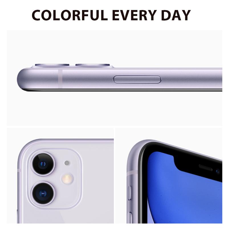 Refurbished iPhone 11 (Unlocked) - 6.1″ display, supports any carriers, excellent condition with 100% battery capacity, zero-mileage, like-new performance