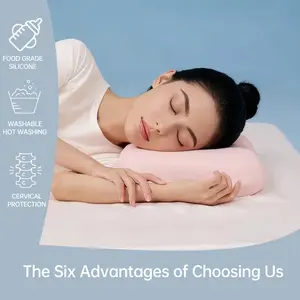 Nightlog M3020 Cat Belly Pillow Silicone Soft Bounce Cushion Sleep Pillow Student Dormitory Pillow Teenage Pillow