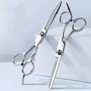 Professional Hair Cutting Scissors Set, Silver Color Barber Tools for Salon Use, Precision Trimming Shears for All Hair Types, Hair Cutting Kits