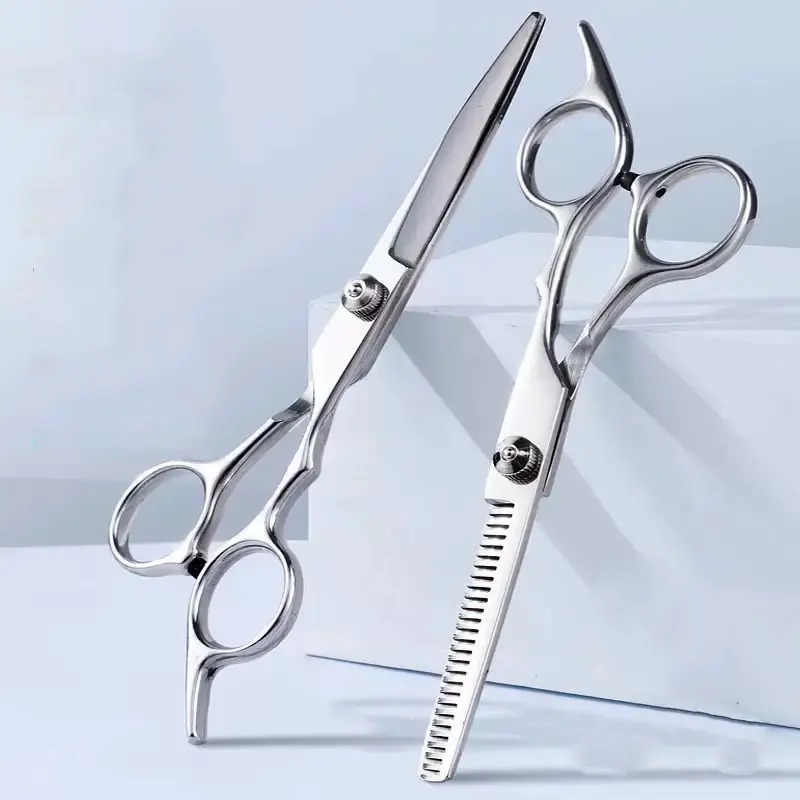 Professional Hair Cutting Scissors Set, Silver Color Barber Tools for Salon Use, Precision Trimming Shears for All Hair Types, Hair Cutting Kits, Barber Equipment