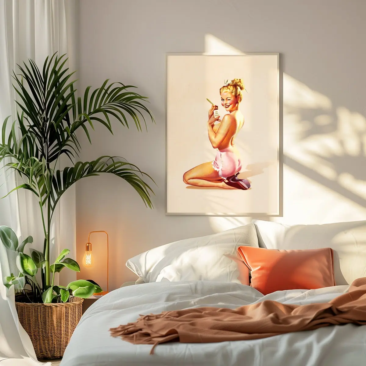 Unframed, Room Decor, Cannabis Girl 6 (psychedelic Weed Wall Art – Surreal Collage Print – Trippy Art Poster – Vintage Aesthetic – Cannabis Decor Retro )