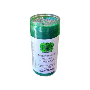 SquishBana Jumbo 14 Days Kouzina Zaka Candle for Money Drawing Business & Finding Good Jobs with Herbs & Essential Oils 16 oz 425g