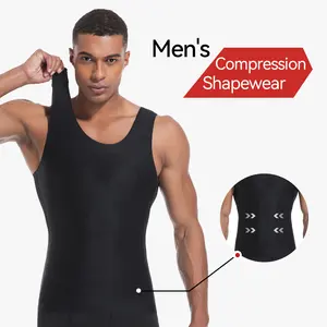 GenTaiMAN Men's Shapewear Tummy Control Compression Tank Top Slim Fit Sleeveless Workout Everyday Wear High Elasticity Fabric Date Office Worker Chest Tightening All Day Comfort Daily Wear Lack Of Confidence Fitness Enthusiast Breathable Comfortable Fit