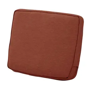 Classic Accessories 21"x20" Montlake Water Resistant Patio Lounge Back Cushion - Heather Henna Red: Zippered, Polyurethane Foam Filled