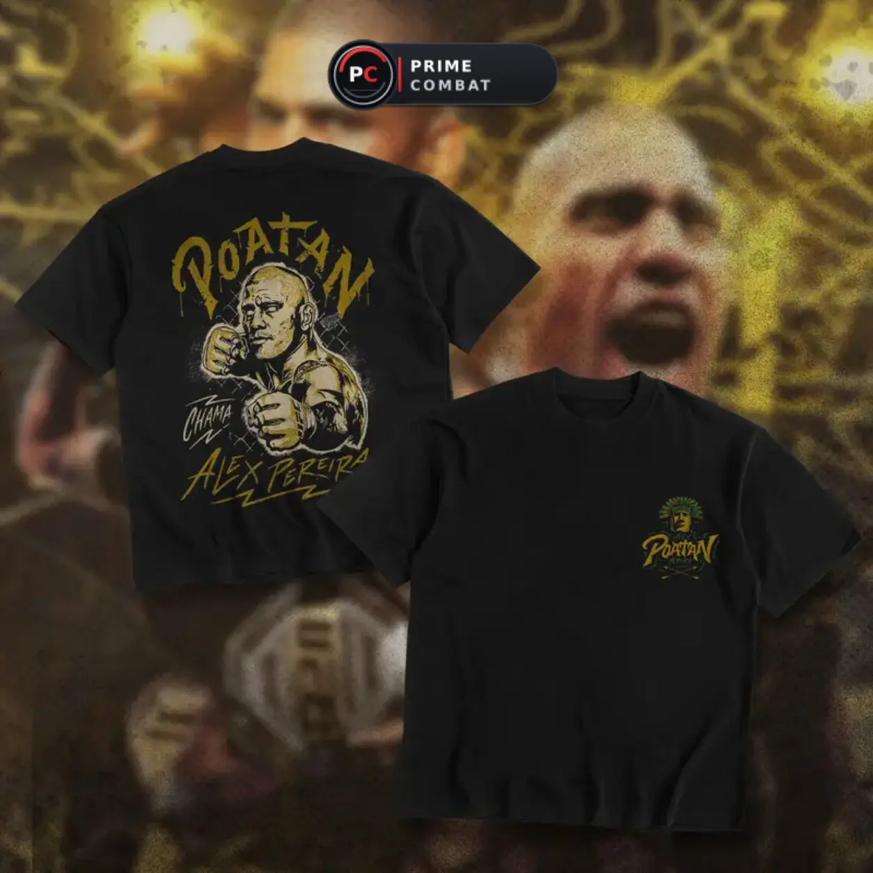 Alex Poatan Pereira Heavy Cotton UFC T-shirt MMA Fight Night Shirt Fan Apparel Classic Pump Cover Oversized Gift For Fans DTG Printed
