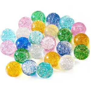 16pcs Glitter Bouncy Balls for Kids Party Favors, Playtime Fun Engaging Rubber Balls for Classroom Prizes & Birthdays, Perfect Gift Idea!