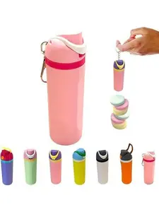 Portable Bottle-Shaped Lipstick Keychain Holder for Women |   Mini Makeup Storage Case |   Trendy Bag Charm Accessory |   Cute Everyday Gift