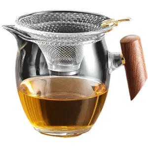 Dfshgdf660-Glass Tea Infuser Bottle Tea Cup Glass Tea Strainer Straps for Make Tea Tea, Tea Filter Integrated Pitcher Fairness Cup Sharing Cup, Kungfu Tea Pitcher Citrus Tea Tea Tea Separator Tea-Making Sets Accessories Tea Filter Net