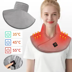Electric Heating Shoulder Neck Pad, USB Heated Back Wrap with 3 Heat Settings, Soft Hot Compress, Fast Heating Pad, Multifunctional Heating Pad, Winter Neck and Back Warmer