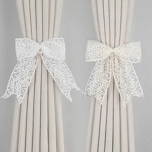 Lace Curtain Tieback, Bowknot Curtain Holdback, Window Curtain Accessories for Home Living Room Bedroom Decor, Window Decorations Supplies
