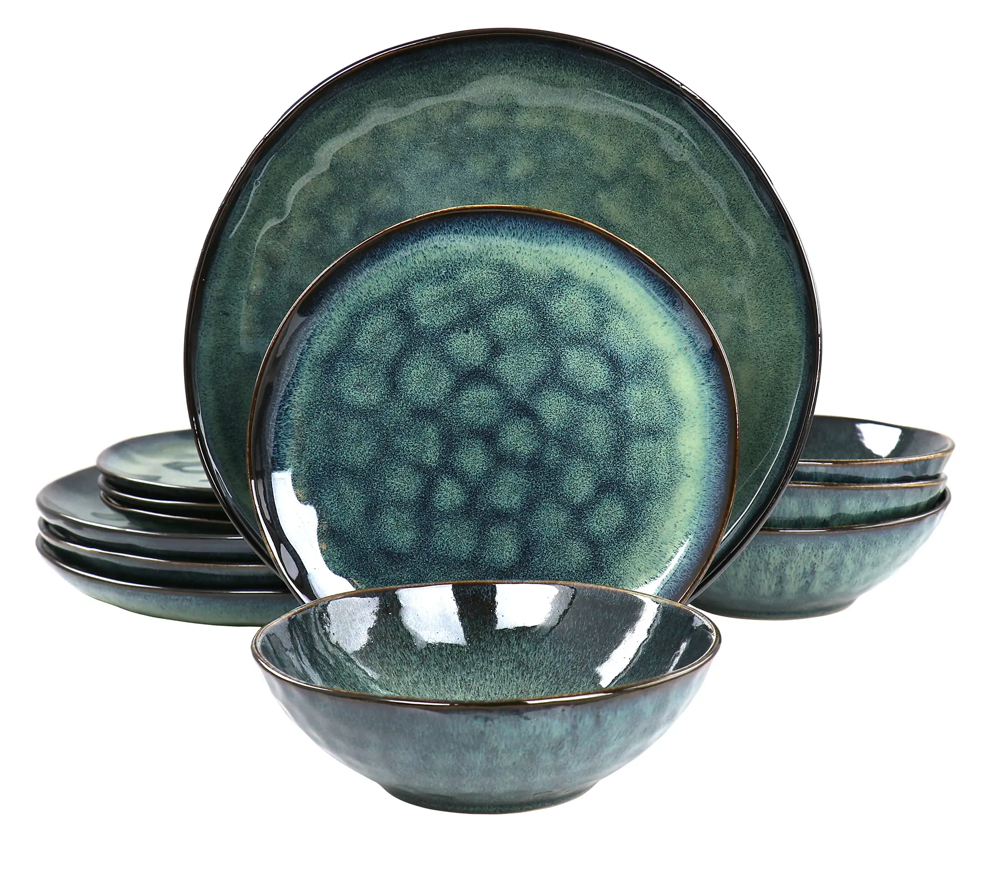 Elama Samara 12 Piece Stoneware Dinnerware Set Elama Samara 12 Piece Stoneware Dinnerware Set