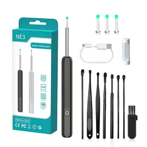 Rechargeable Ear Wax Removal Tool with Built-In Camera, Includes 4 Ear Scoops & 8 Picks, Compatible with iOS, iPad, Android Devices, Earwax Removal Kit
