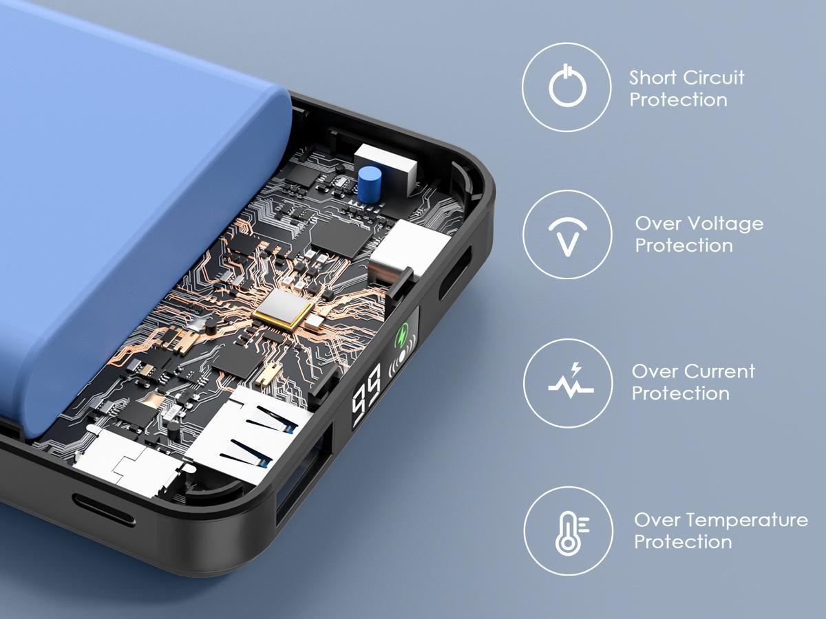 podoru 10000mAh Magnetic Power Bank for MagSafe, Wireless Portable Charger with LED Display, Foldable Stand, 20W PD Fast Charging, USB Output, USB-C & Lightning Input, Battery Pack for iPhone 17/16/15/14/13/12 Series podoru 10000mAh Magnetic Power Bank for MagSafe, Wireless Portable Charger with LED Display, Foldable Stand, 20W PD Fast Charging, USB Output, USB-C & Lightning Input, Battery Pack for iPhone 17/16/15/14/13/12 Series