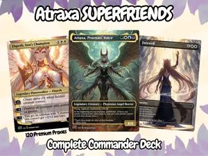 Atraxa SUPERFRIENDS Anime Waifu Proxy Deck 100 Cards + Tokens | Full Commander EDH Deck