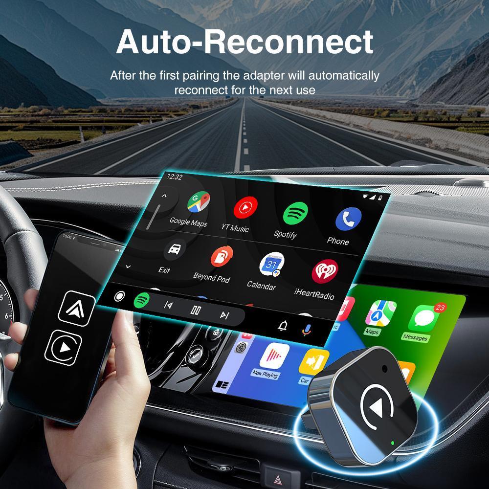 2026 New Upgraded CarPlay Wireless Adapter, for iPhone/Android, Instant Connection & Hands-Free Calling Feature