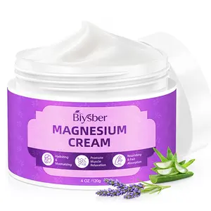 Topical Magnesium Lotion Cream, 4 oz Natural Magnesium Body Butter for Sleep & Muscle Pain Relief, Calm Moisturizing Cream for Women & Men