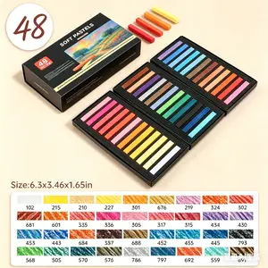 24-36-48-72 Colored Pastel Sticks Set, Soft Chalk Pastels for Artists & Beginners, Vibrant Drawing Pastels for Blending, Layering, Art Classroom Supplies, Back to School Art Kit