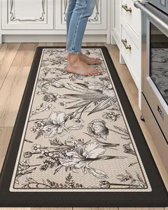 LUMI Anti Fatigue Kitchen Cushioned Mat for Floor, Padded Waterproof Runner for Standing, Stain Resistant Comfort Rugs for Home, Sink, Laundry