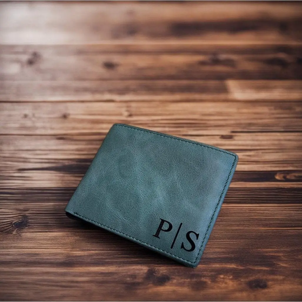 Custom Engraved RFID Men's Leather Wallet