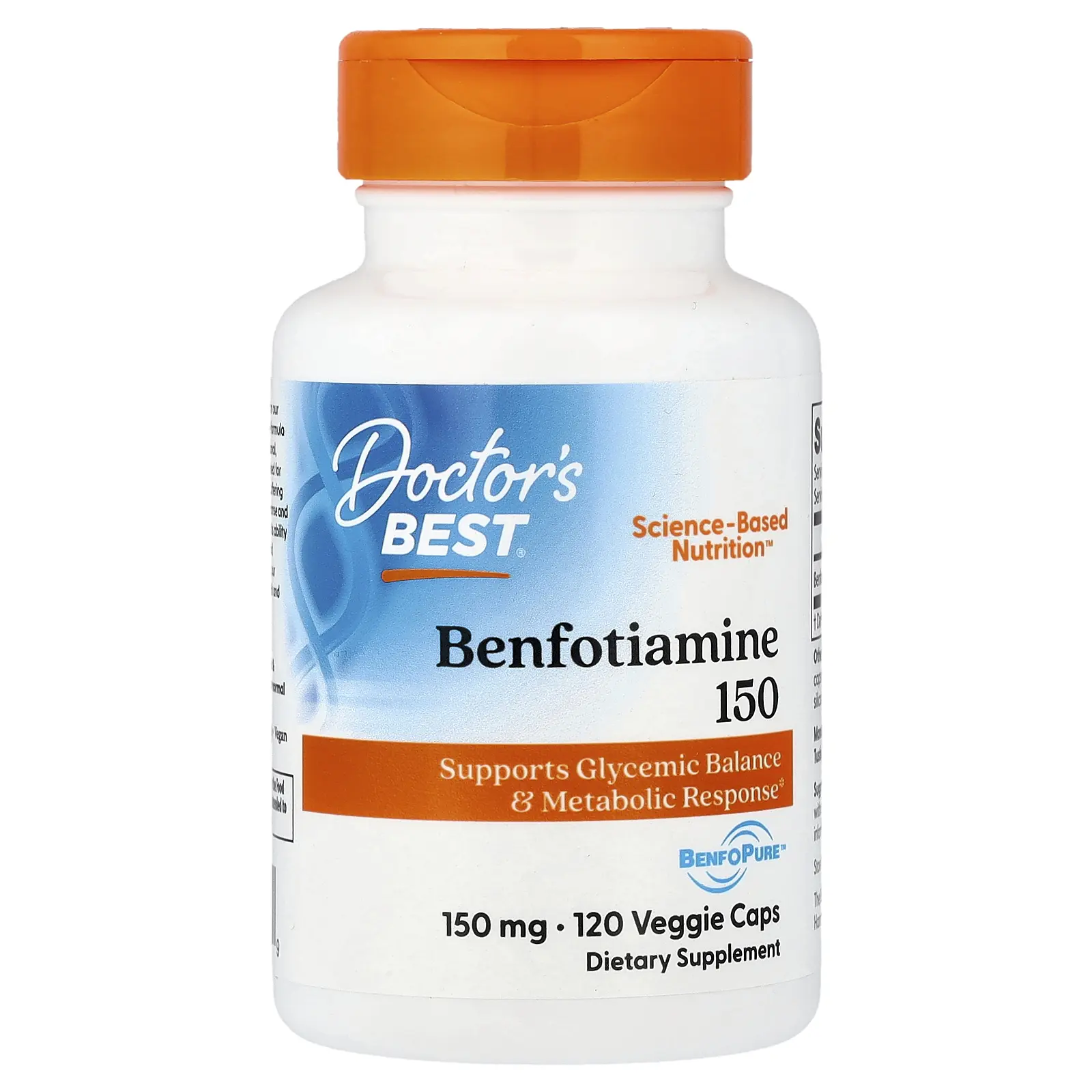 Doctor's Best Benfotiamine 150, 150 mg, 120 Veggie Caps