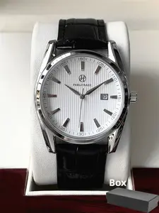 Men's Classic Reissue Quartz Watch, Leather Strap, Date Display, Precision Timekeeping, 50m Water Resistant, Business Casual Style