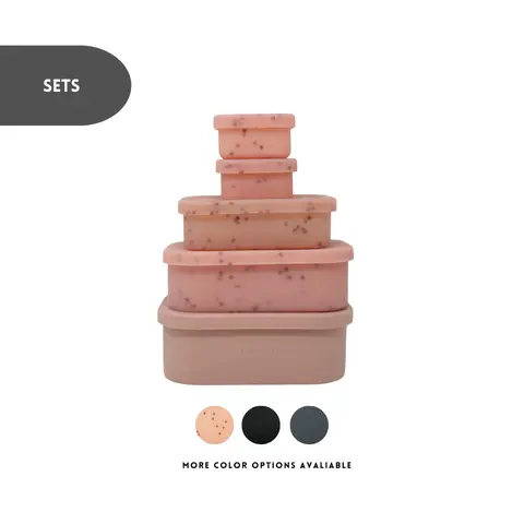 The Dearest Grey Reusable Silicone Bento Box Set Collection