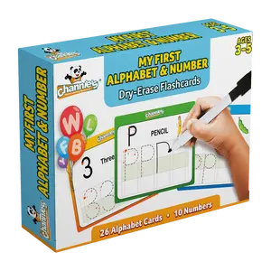 Channie's Visual My First Letter JUMBO Alphabet & Number Dry Erase Flash Cards- Pre-K-K