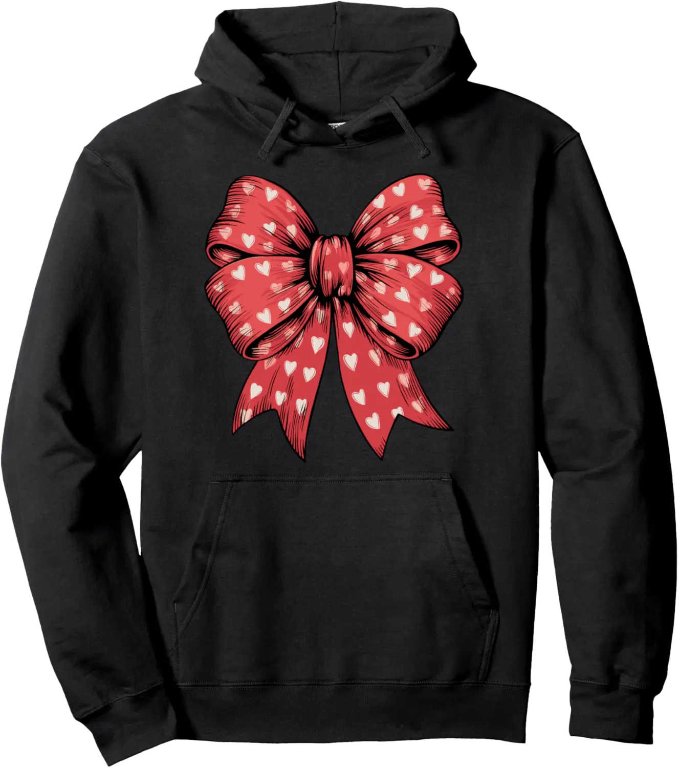 Cute Red Ribbon Hair Bow Tie Butterfly Heart Women Girls Pullover Hoodie - Jamespatric Shop 50B0DSGR34GL