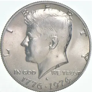 1976-S Silver JFK Half Dollar Brilliant Uncirculated. Bicentennial Half Dollar.