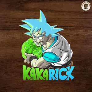 Rick And Morty Cosmic Fusion Warrior Sticker, Blue-Haired Fighter with Green Portal Blast, Vinyl Sticker for Laptop, Water Bottle, Car Decor