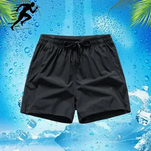 Men's Athletic Shorts Quick-Dry Workout Gym Shorts with Zipper Pockets Lightweight Breathable Running Training Activewear with Elastic Drawstring