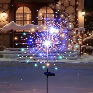 Solar Fireworks LED Light with 8 Lighting Modes, Energy-Saving Outdoor Decorative Landscape Lamp, Efficient Garden Illumination Solution
