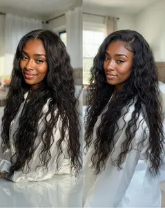 [Bohemian Curl] Natural Wave Curly Lace Front Wigs for Black Women Pre Plucked 5x7 Lace Front Wig Natural Color Wigs 180 Density Human Hair Wig