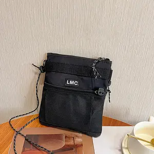 Men's & Women's Durable Square Messenger Bag with Zipper Closure, Solid Color Small Shoulder Bag Compact Satchel for Outdoor Sports and Christmas Gifting