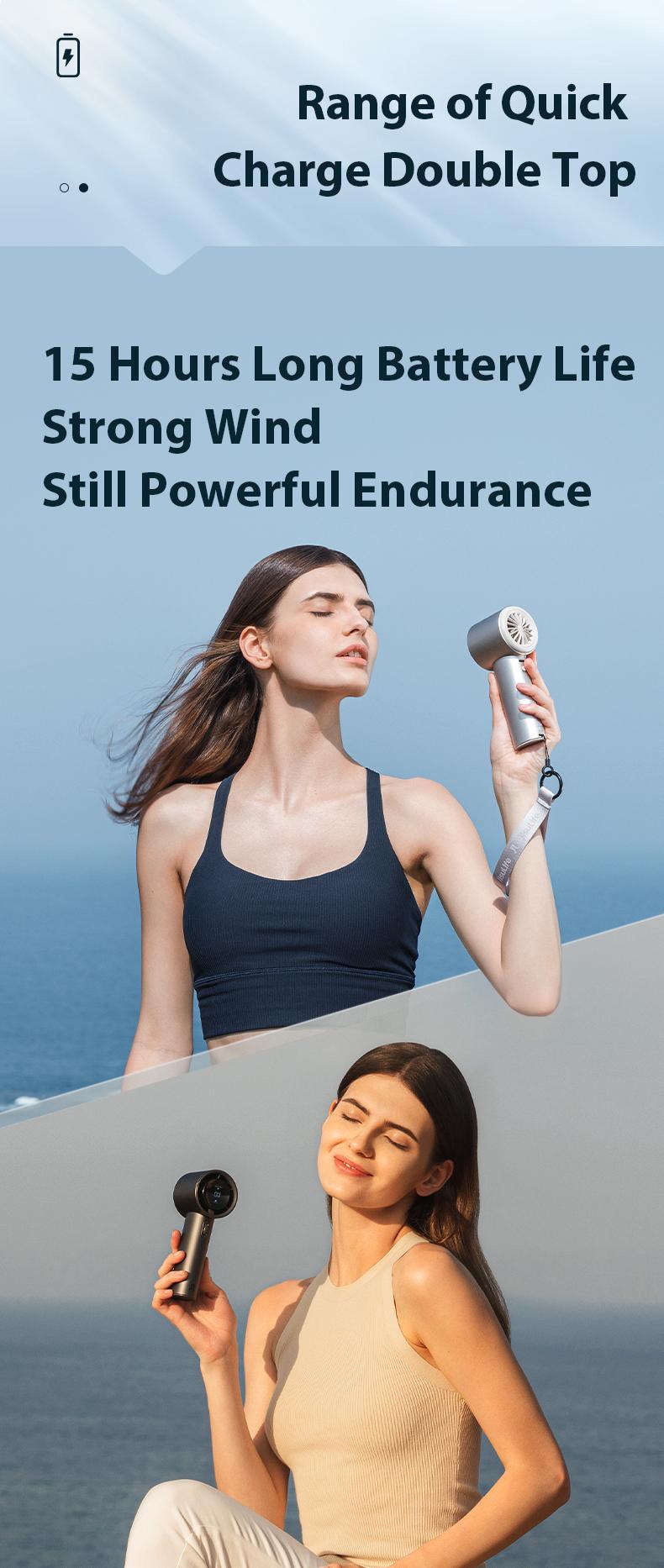 JISULIFE Handheld Fan Pro1S - 5000mAh Battery, 9m/s Wind Speed, Digital Display, USB Rechargeable, Portable Fan for Travel & Outdoor, Gifts for Women Men, Brushless Motor, 15000 RPM, 3-15 Hours Cooling JISULIFE Handheld Fan Pro1S - 5000mAh Battery, 9m/s Wind Speed, Digital Display, USB Rechargeable, Portable Fan for Travel & Outdoor, Gifts for Women Men, Brushless Motor, 15000 RPM, 3-15 Hours Cooling