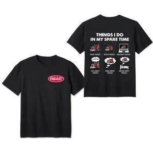 Peterbilt Things I Do in My Spare Time T-Shirt – Classic Red Truck Icons with Official Style Logo, Funny Trucker Lifestyle Design, Premium Cotton Unisex Tee for Men & Women, Perfect Gift for Truck Drivers