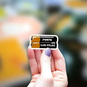 Ponte las Pilas Mexican Sticker, kindle sticker, Ponte las pilas, Mexican Phrases, funny sticker, Water Bottle Sticker, Decal Laptop Sticke