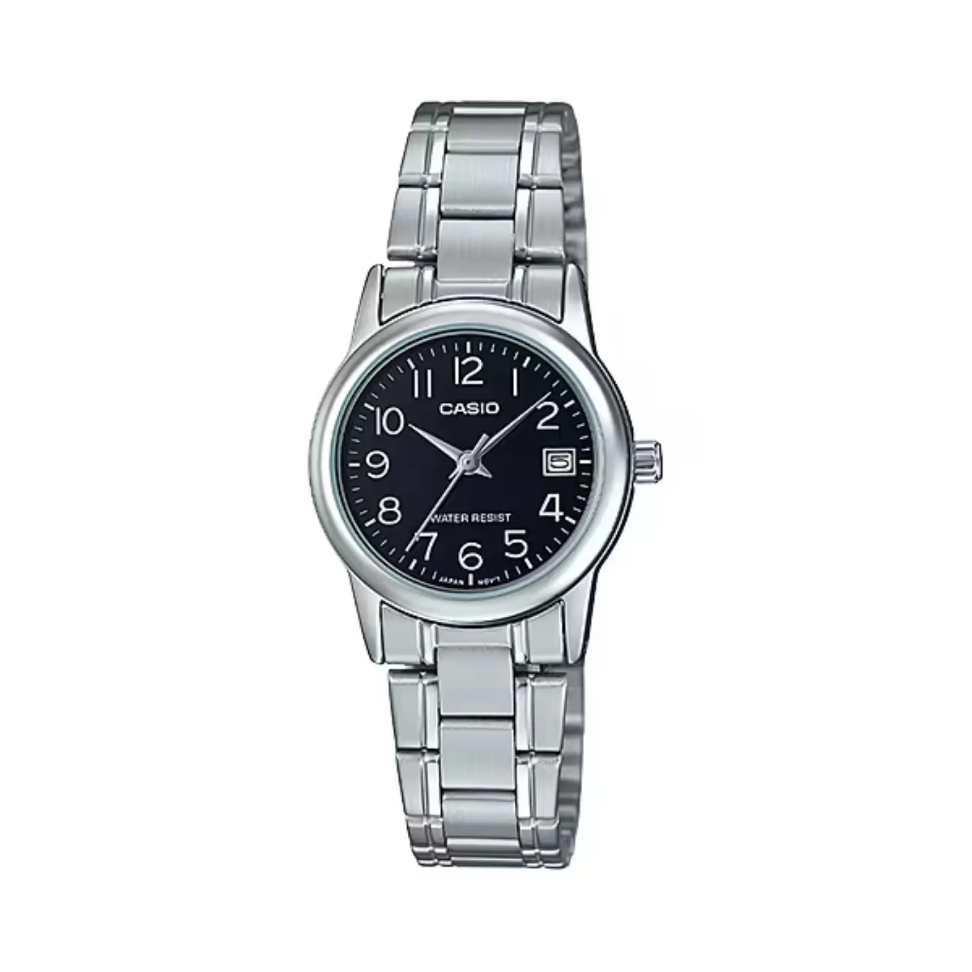 Casio Women’s Analog Watch Black Dial Steel Bracelet - LTP-V002D-1BUDF
