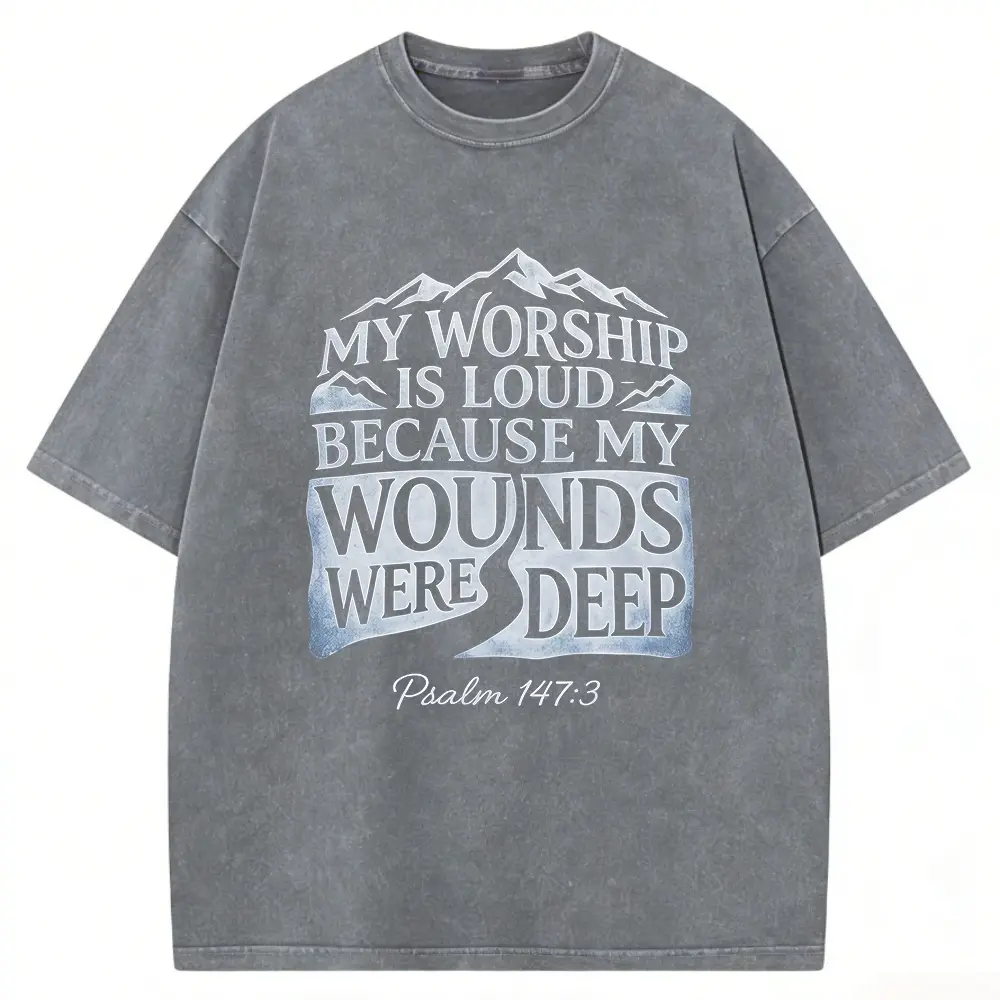 Washed T-shirt-Grey