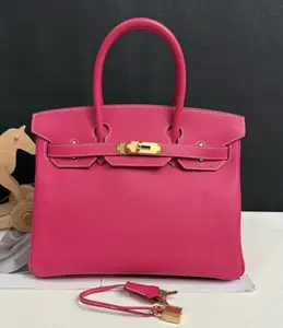 Pre-owned HERMÈS HERMES Birkin 30 Ultra Pink Gold Hardware Q Square Stamp 2013