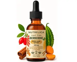 Berberine with Ceylon Cinnamon, Bitter Melon, Turmeric & Chromium – Blood Sugar Balance & Glucose Metabolism – 1200mg, No Sugar, Vegan, Non-GMO