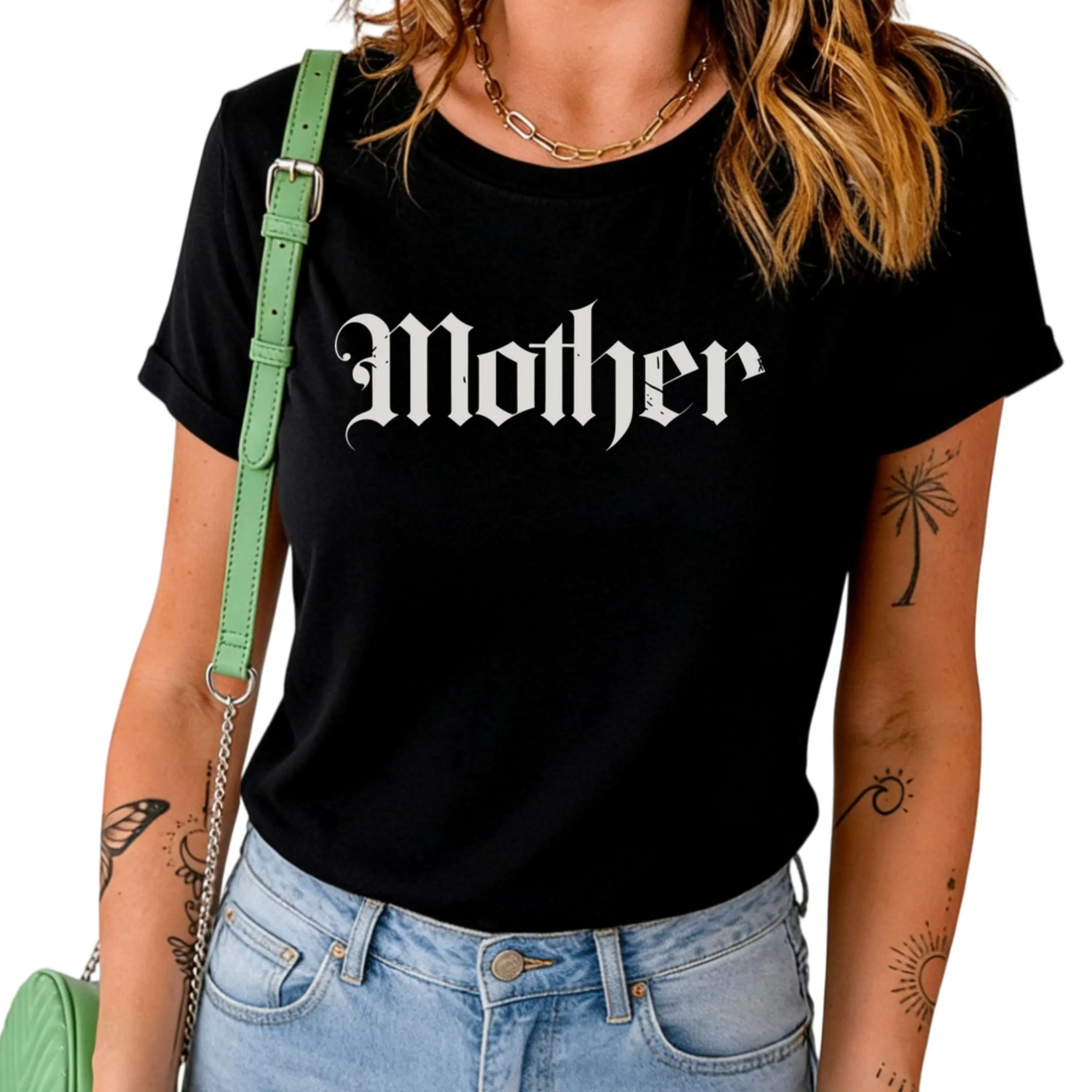 Mother Gothic Shirt  Old English Tee, Goth Mom Shirt, Alternative Mom Outfit, Mama Gift, Edgy Mothers Day Tee