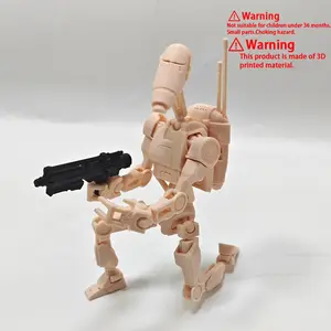 New Popular Sci-Fi Movies Space Wars Character Robot Soldier Model, 3D Articulated Collectible Figure, Home Decor Gift for Movie Enthusiasts