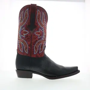 Dingo Rio Lobo DI-154 Mens Black Leather Slip On Cowboy Western Boots