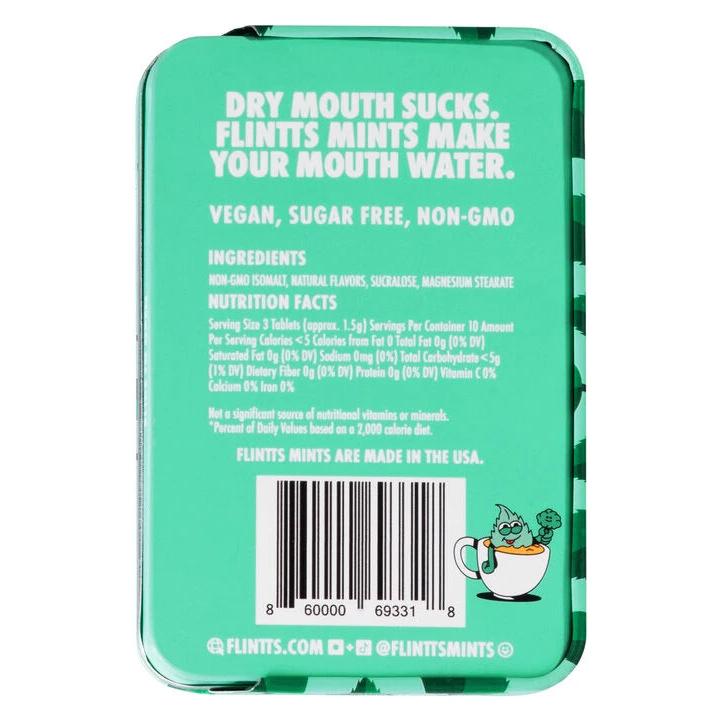 Flintts Super Strong Mints - Super-Strong, Saliva-Stimulating Mints, Mint Flavor