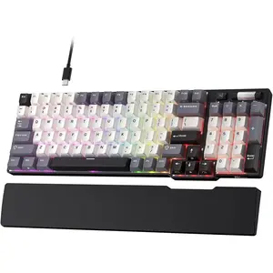 C96 HE Mechanical Gaming Keyboard, Hall Effect  , Hot Swappable 90% Wired RGB Keyboard w/Wrist Rest, Rapid Trigger Adjustable Actuation, 8K Polling Rate, Pro Web Driver