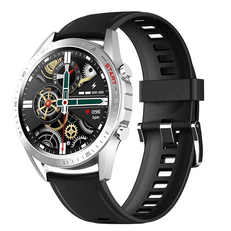 Round Smart Bracelet Watch - 1.32 in Touch Screen Silicone Strap Fitness Wearable, IP68 Waterproof, Bluetooth 5.0 Music Player Control, 30 Days Battery Life, GR551 5i0nd Chip, Adjustable Band Active Lifestyle Device, Watches