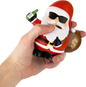 🎅 Funny Bad Santa Talking Stress Toy – Naughty Xmas Gift  | Sound Machine GaG