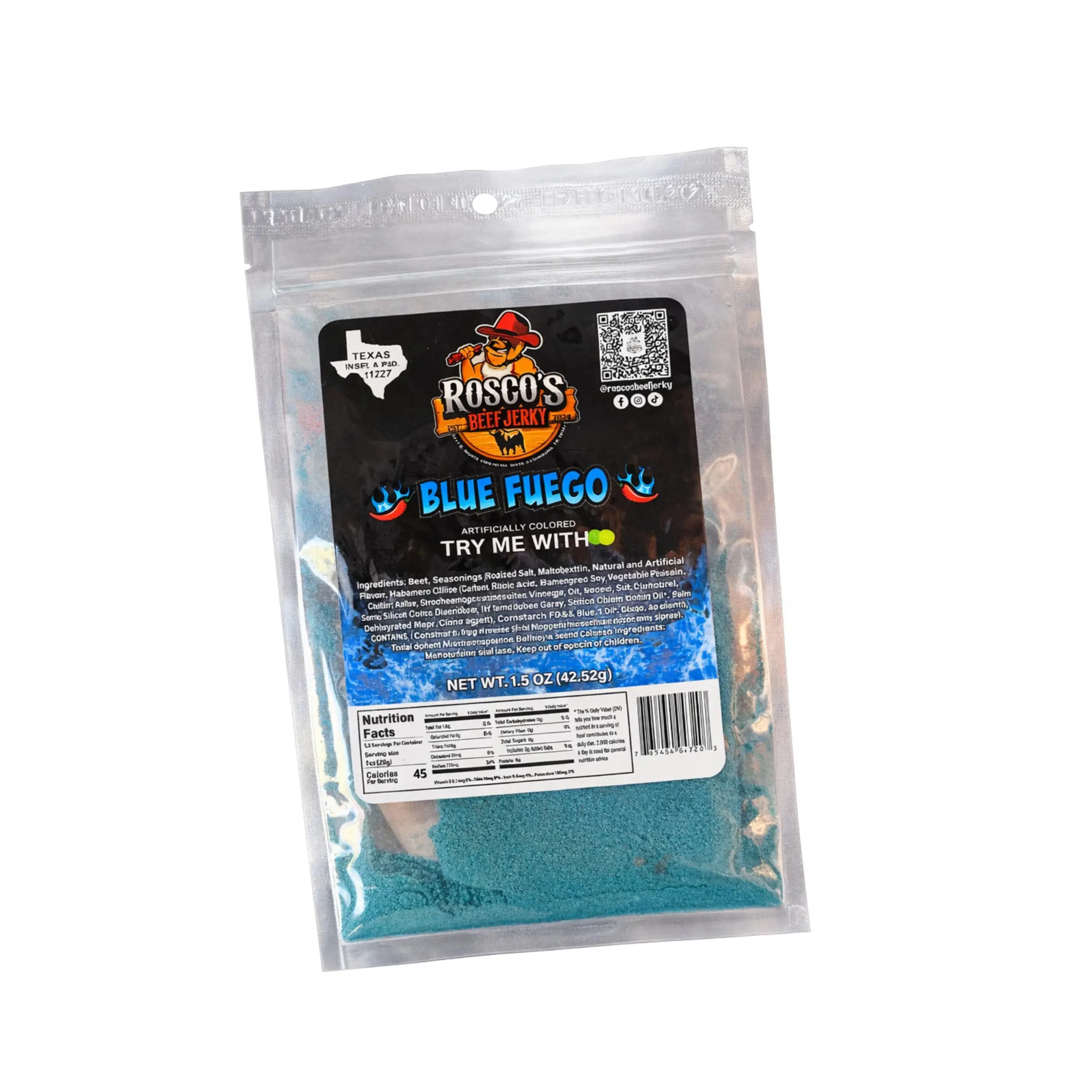 Rosco's BLUE FUEGO Beef Jerky Rosco's BLUE FUEGO Beef Jerky